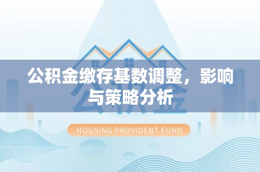 工业园区公积金缴存基数调整，影响与策略分析