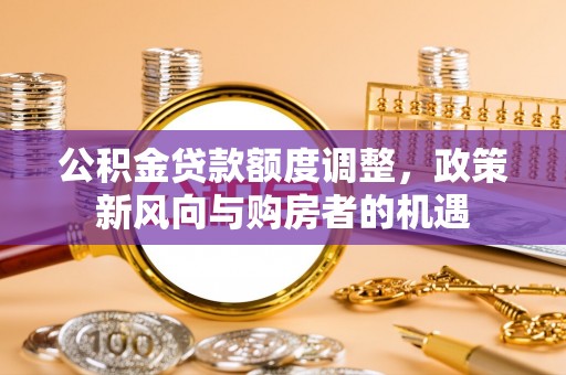 工业园区公积金贷款额度调整，政策新风向与购房者的机遇