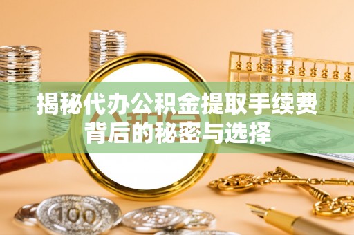 工业园区揭秘代办公积金提取手续费背后的秘密与选择